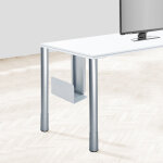 Emuca - support pour unit� centrale, acier, peint aluminium