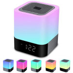 Enceinte haut - parleur bluetooth portable lampe de chevet led avec contr�le tactile, lampe de table ...