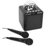 Enceinte karaoke boule disco led avec 2 micros Enceinte karaoke boule disco led avec 2 micros