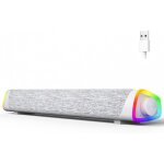 Enceintes pour ordinateur - barre de son pc usb filaire bluetooth v5. 3, �clairage led multicolore avec ...
