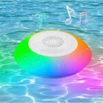 Enceinte de piscine usb, bluetooth avec lumi�re, haut - parleur flottant, �tanche ip67, son st�r�o et ...