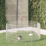 Enclos pour animaux en libert� 8 panneaux 54x60cm fer galvanis� vidaxl