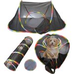 Enclos ext�rieurs pour chats - parc pliable avec tunnel pour animal de