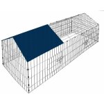 Cadoca - enclos lapin mtal extrieur parc clapier  lapin 180x75cm toit amovible bache protection uv ...