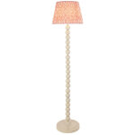 Endon higgledy lampadaire blanc amande brillant avec abat - jour ondul� en tissu rose corail 35 cm e27 ...