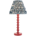 Endon higgledy lampe de table en argile rose brillant avec abat - jour ondul� en tissu bleu marlin 25 ...