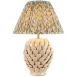 Endon layered lampe de table en ivoire craquel� avec abat - jour en tissu vert pour jardin d'herbes aromatique ...