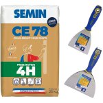 Enduit pour raliser les joints de plaques de ptre ce 78 rapide semin intrieur - sac de 25 kg, un couteau ...