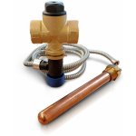 Valve de d�charge thermique � double s�curit� 3 / 4'' f pour chaudi�res � combustible solide, avec raccord ...