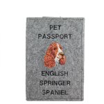 English springer spaniel - protge passeport pour chien, protge document, cadeau voyage art - dog
