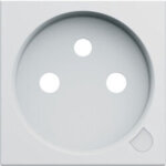 Enjoliveur prise de courant 2p + t gallery � voyant pure hager wxd103b