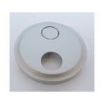 Enjoliveur titane pour prise tv r�seaux c�bl�s type ''f'' � visser simple (067398) ou double (067399) ...