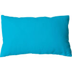 Coussin 30 x 50 cm lola 100% coton coloris turquoise