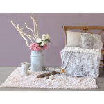 Enjoy home - plaid imitation fourrure doubl polaire ours 130x160 taupe