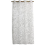 Enjoy home - voilage 8 oeillets 140x240 cm sabl� imprim� gomme mikado noir