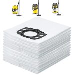 Enowelir lot de 10 sacs pour aspirateur karcher wd4 wd5 wd6 mv4 mv5 mv6 sac d'aspirateur lavable