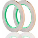2 rouleau ruban cuivre, 20m x 6mm bande cuivre anti limaces adhesif cuivre double conducteur, ruban adh�sif ...