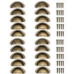 Enowelir lot de 20 poign�es de tiroir r�tro en m�tal pour meubles de cuisine porte d'armoire placards ...
