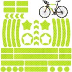 42 pi�ces sticker reflechissant casque velo, bande , autocollants r�fl�chissants pour v�los, casques