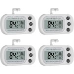 4pcs thermom�tre num�rique �tanche ipx3 avec �cran lcd fonction d'enregistrement max / min thermom�tre ...