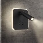 Applique murale interieur liseuse led lumiere de chevet mural hotel int�rieur lumi�res mural lit lampe ...