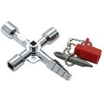 Enowelir cl universelle multifonction  6en1 - cl tricoise carr - cle passe partout - cle universelle ...