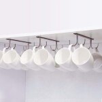 Enowelir crochet de rangement sous armoire en m�tal avec 4 vis set de 3 porte - gobelets pour tasses ...