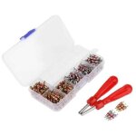 Dmonte - obus rouge pour voiture, outil de remplacement de pneu, avec ensemble de 242 obus de valve. ...