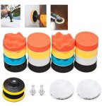 �ponge de polissage 22pcs �ponge de polissage pour voiture avec kit d'adaptateur pour 3 - inch polissage ...