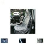 Enowelir housses de si�ge jetables transparentes 100 pi�ces, protection en plastique pour chaise