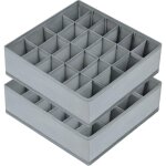 Enowelir joyoldelf lot de 2 organiseurs de tiroirs pliables  24 compartiments pour chaussettes, soutien ...
