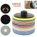 Enowelir kit de 12 disques diamant�s pour polissage granit marbre c�ramique r�sistants � la chaleur