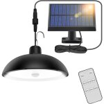 Lampe solaire ext�rieure 78led 4 modes d�tecteur de mouvement t�l�commande 360� r�glable ip65 �tanche ...