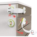 Enowelir [lot de 10] verrous de s�curit� pour enfants - sans outils ni per�age n�cessaire - pour armoires ...