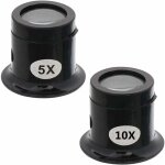 Loupe d'horlogerie, 5x / 10x loupe oculaire bijoutier, loupe de montres pour bijoux, diamants, pierres ...