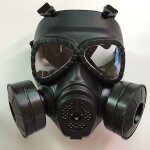 Enowelir masque respiratoire masque � gaz noir tactique masque de protection de style militaire ext�rieur ...