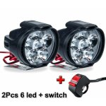 Enowelir phare led auxiliaire universel pour moto scooter atv utv et voiture lumi�re de conduite