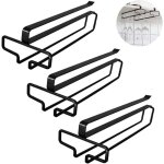 Enowelir porte - verres � vin suspendu 3 pi�ces sous armoire sans per�age en m�tal pour cuisine bar caf� ...