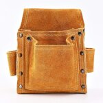 Sacoche de charpentier pour ltaille, ceintures porte - outils en cuir de qualit� sup�rieure avec 2 porte ...