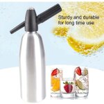 Enowelir soda maker, siphon pour soda aluminium 1l, soda siphon bottle avec r�gulateur de pression, aluminium ...