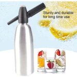 Enowelir soda maker, siphon pour soda aluminium 1l, soda siphon bottle avec r�gulateur de pression, aluminium ...