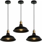 Suspension lustre industrielle vintage luminaire plafonnier e27 salon abat - jour plafond en m�tal r�tro ...