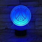 Enowelir veilleuse led fc paris saint - germain football club 3d illusion kids football logo psg lampe ...