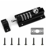 Enowelir verrou de porte � code, 4 roues recodables verrouillage portail r�sistant � l'eau combinaison ...