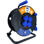 Keli - enrouleur 25m gamme pro 3g2. 5 ip44 4 prises � clapet