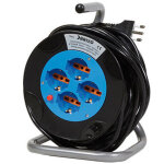 Enrouleur de c�ble brixo 3�1, 5 mm� ? c�ble de 15 m avec 4 prises 10 / 16 a ? brixo