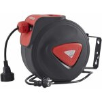 Arebos - enrouleur de cble lectrique automatique  ressort 10 m + 1, 5 m avec support de fixation au ...