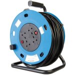 Powermaster - enrouleur de cble lectrique sur pied, 13 a, 230 v 4 prises - 50 m