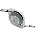 Enrouleur de cble usb - gao - 3 en 1, 2 m, charge rapide