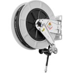 Enrouleur d'eau chaude 15 m � 1 / 2 100 bars inox 304, abs avec enroulement automatique et support mural ...